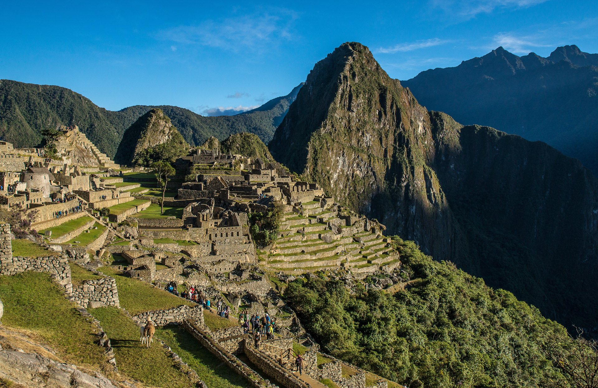 A beautiful shot of Macchu Picchu  in Peru on a summer day